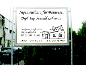 Entwurf Werbetafel